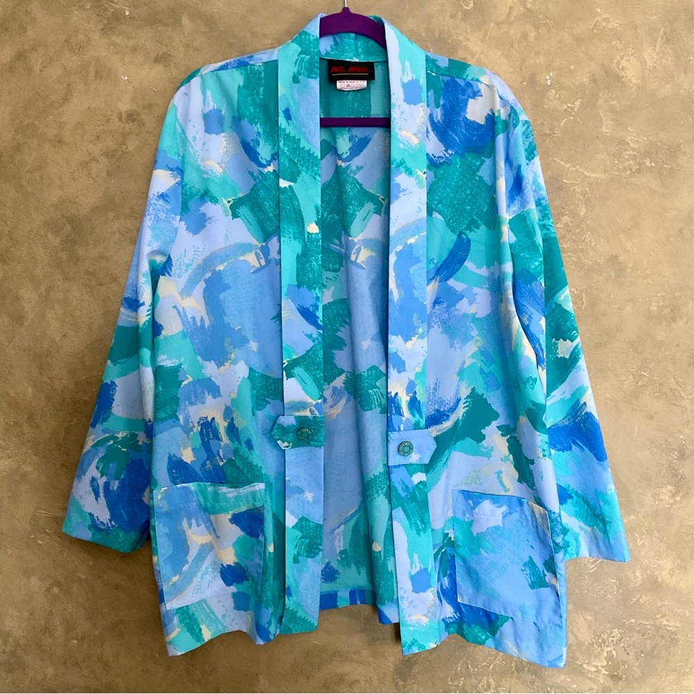 Mr. Max Vintage | 90s Watercolour Kimono Jacket | Artsy | XL